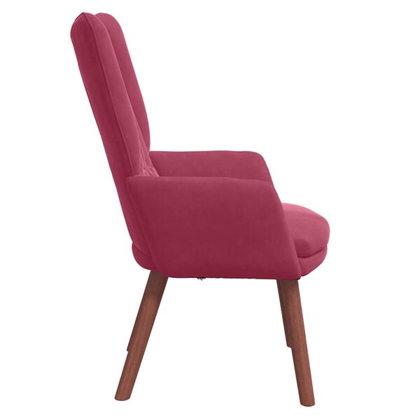 Fauteuil Relaxant En Velours Bleu VidaXL - Dimensions 63 X 67 X 94 Cm - Cadre Acier, Pieds Bois - Pour Salon Ou Chambre