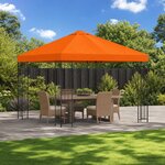 vidaXL Pavillon 3 x 3 m Orange Polyester et Acier 190 gsm