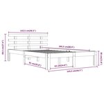 vidaXL Cadre de lit Bois massif 140x200 cm