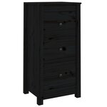 vidaXL Buffets 2 Pièces noir 40x35x80 cm bois massif de pin