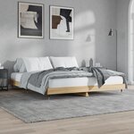 vidaXL Cadre de lit chêne sonoma 150x200 cm bois d'ingénierie