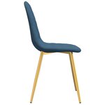 vidaXL Chaises à manger lot de 6 bleu velours