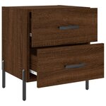 vidaXL Tables de chevet 2 Pièces chêne marron 40x35x47 5 cm