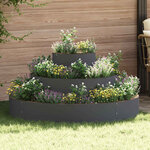 vidaXL Cache-pot de jardin Anthracite 120 x 120 x 20 cm Acier