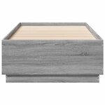vidaXL Cadre de lit sans matelas sonoma gris 100x200 cm