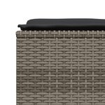vidaXL Salon de jardin 5 Pièces avec coussins gris résine tressée