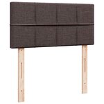 vidaXL Lit ottoman avec matelas et LED marron foncé 90x200 cm tissu