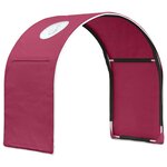 vidaXL Tunnel de lit 2 Pièces Rouge 211 x 52 5 x 2 cm Polyester