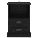 vidaXL Cabinet de chevet Chêne noir 43 x 36 x 60 cm Bois d'ingénierie