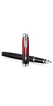 PARKER IM stylo plume, "Red Ignite", plume moyenne, attributs chromés