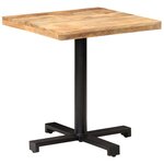 vidaXL Table de bistro Carrée 70x70x75 cm Bois de manguier brut