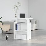 vidaXL Bureau de réception Blanc 100x40x104 cm Bois d'ingénierie