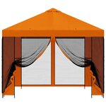 vidaXL Abri de jardin avec parois 3 x 3 m Orange Polyester et Acier