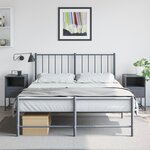 vidaXL Tables de chevet 2 Pièces anthracite 36x39x60 5 cm acier