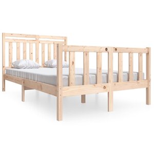 vidaXL Cadre de lit sans matelas bois massif 140x200 cm
