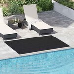 vidaXL Tapis de sol Noir 1 5 x 2 m Caoutchouc