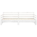 vidaXL Lit coulissant Blanc Bois de pin massif 2x(90x200) cm