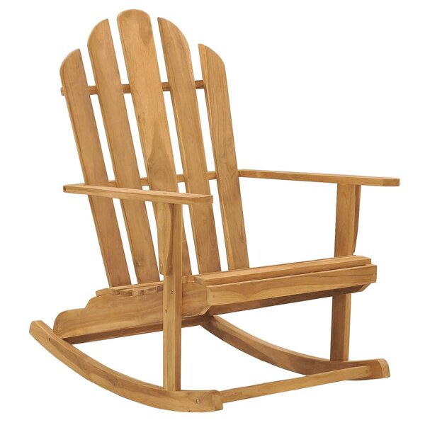 vidaXL Chaise à bascule Adirondack Bois de teck solide