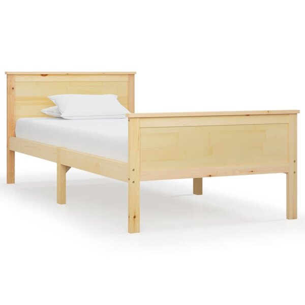 vidaXL Cadre de lit Bois de pin massif 100x200 cm