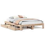 vidaXL Cadre de lit sans matelas 140x200 cm bois massif de pin