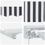 vidaXL Cadre de store manuel avec LEDs Anthracite et blanc 3 x 2 5 m