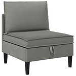 vidaXL Ensemble de meubles pour le salon 6 Pièces Gris foncé Tissu