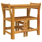 vidaXL Ensemble de balcon 3 Pièces bois d'acacia solide