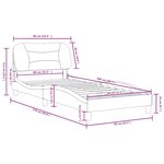vidaXL Cadre de lit sans matelas Hvar noir 80x200 cm similicuir