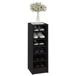 vidaXL Armoire à chaussures Noir 31 5x35x90 cm Bois d'ingénierie