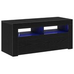 vidaXL Meuble TV Chêne noir 90 x 35 x 40 cm Bois d'ingénierie