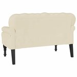 vidaXL Banc Chesterfield Crème 119.5 x 64.5 x 75 cm Cuir synthétique