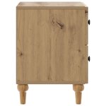 vidaXL Cabinet de chevet 2 Pièces Chêne artisanal 43 x 34 5 x 48 cm