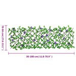vidaXL Treillis de lierre artificiel extensible 5 Pièces vert 180x70 cm