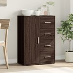 vidaXL Buffet chêne marron 60x31x84 cm bois d'ingénierie