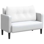 vidaXL Coussin de Dos Blanc 100 x 24 x 50 cm tissu