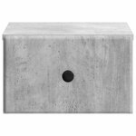 vidaXL Cabinet de chevet mural Gris béton 34 5 x 33 x 20 cm