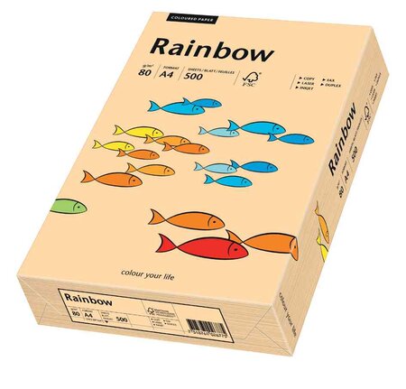 Ramette de 500 feuilles papier multifonction Rainbow A4 80 g Saumon PAPYRUS