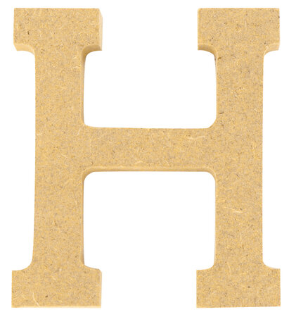 Lettre en bois MDF 5 x 1 2 cm Alphabet lettre H