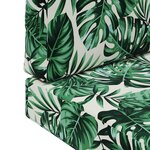 vidaXL Coussin de canapé d'extérieur 3 Pièces Motif feuille Polyester