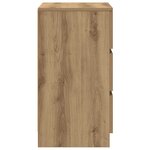 vidaXL Tables de chevet 3 tiroirs 2 Pièces chêne artisanal 39x35x65 cm