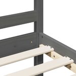 vidaXL Cadre de lit sans matelas gris 200x200 cm bois massif