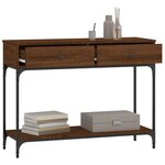 vidaXL Table console chêne marron 100x34 5x75 cm bois d'ingénierie
