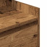 vidaXL Table de chevet avec 2 tiroirs vieux bois 38x34x80 cm
