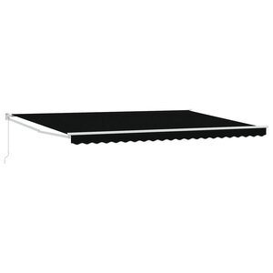 vidaXL Store Rétractable Manuel Noir 500x300 cm