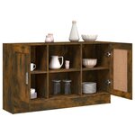 vidaXL Buffet Chêne fumé 120x30 5x70 cm Bois d'ingénierie