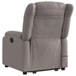 vidaXL Fauteuil inclinable de massage Taupe Tissu