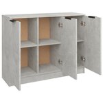 vidaXL Buffet Gris béton 90 5x30x70 cm Bois d'ingénierie
