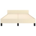 vidaXL Cadre de lit sans matelas crème 120x190 cm similicuir