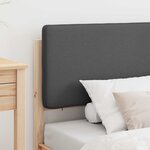 vidaXL Cadre de lit avec tête de lit rembourrée Gris foncé