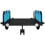 vidaXL Remorque de vélo bleu et noir tissu oxford et fer